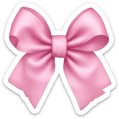 Baby pink bow sticker