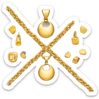 Gold jewelry  sticker