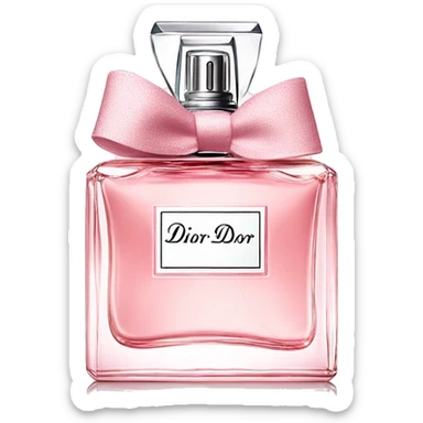 Light pink Miss Dior perfume with bow sticker