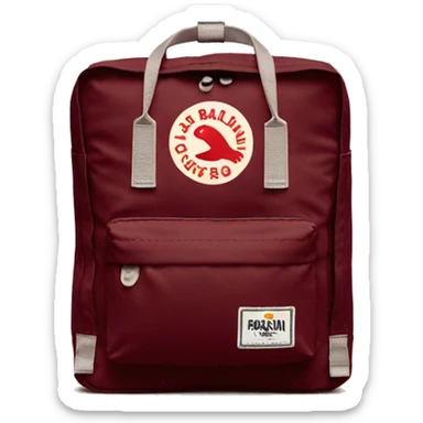 fjallraven kanken maroon bag sticker
