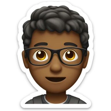 Boy with glasses  sticker