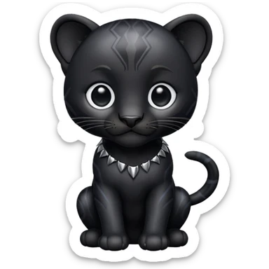 Pantera negra cuerpo pequeña tipo whatsapp sticker