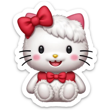 Hello Kitty laughing very hard 😂 with full body  sticker