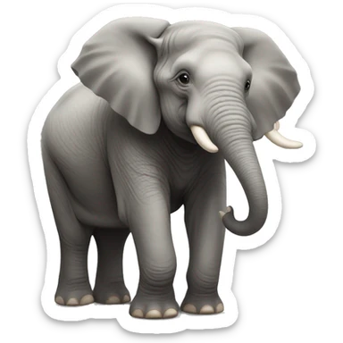 elephant putting hand out to say pause sticker