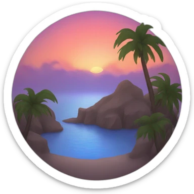 Sunset sticker
