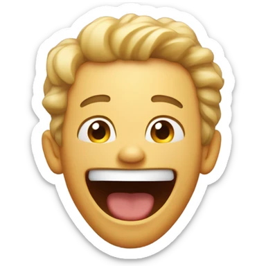 laughing super duper hard sticker