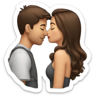 Kissing girlfriend sticker