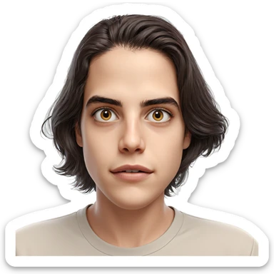 realistic portrait of girl sticker