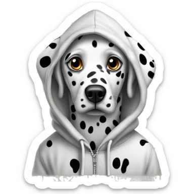 Dalmatian in hoodie sticker