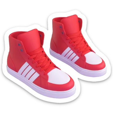 red and white Sonic the Hedgehog shoes sticker