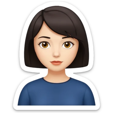 Woman with bob cut sticker