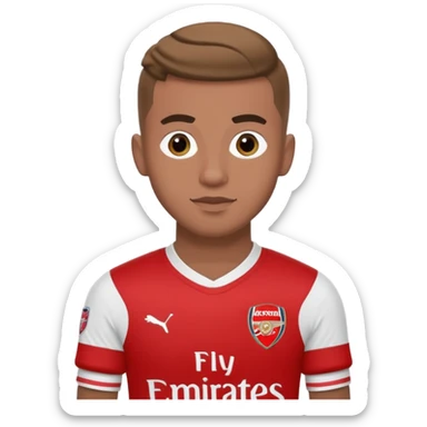Me in an FC Arsenal Football Kit with 🤙🏼 sticker