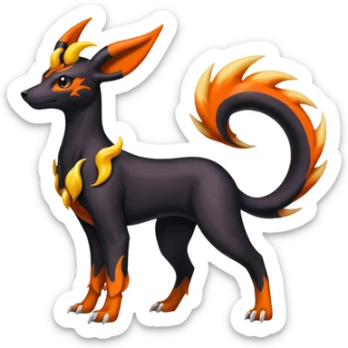
Canine-Houndoom-Amaura-Salandit-Noibat-Flareon-Fakémon-fusion (full body) sticker