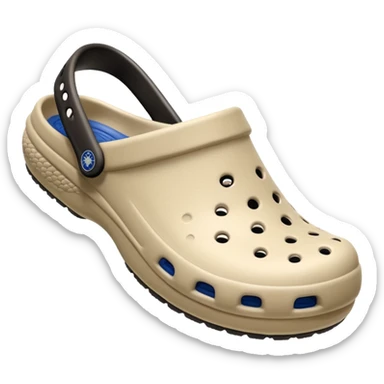 I need emojis of Crocs shoe in White, Black and Beige sticker