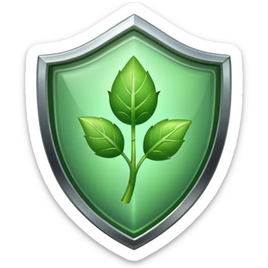Shield with sprout icon sticker