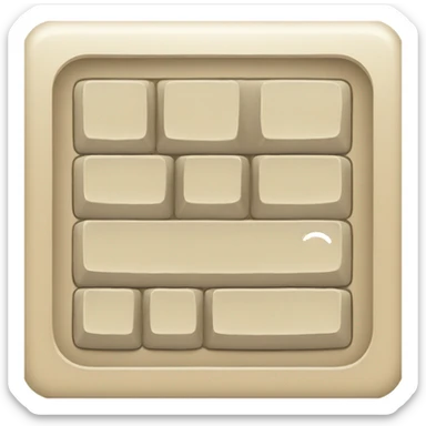 Beige keyboard sticker