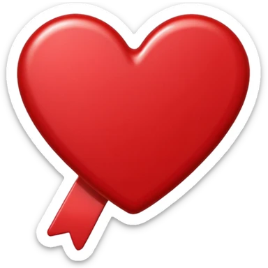 Red colour small hairclip sticker