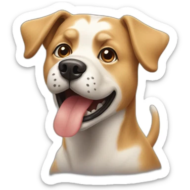 dog-sticking-dog sticker