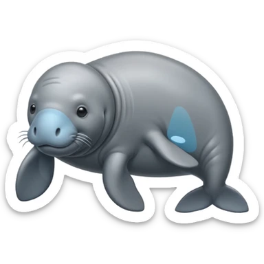 Manatee side view sticker