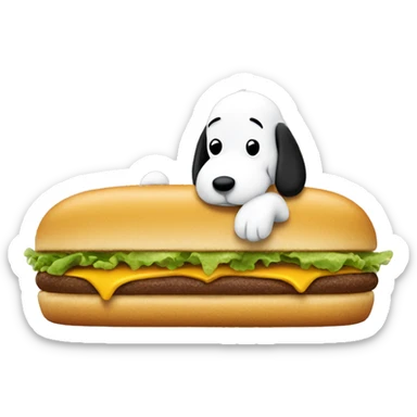 Snoopy eating McDonald’s  sticker