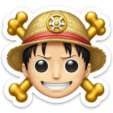 One piece anime logo sticker