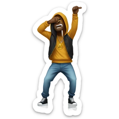 Rapper Ice Spice dabbing sticker