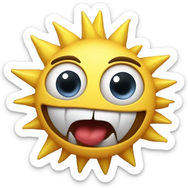 smiley going absolutely bonkers about to lose it sticker