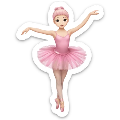 full body balet with pink tutu sticker