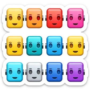 basic bot emojis sticker