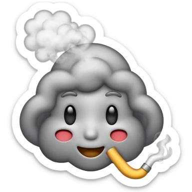😎 emoji exhaling smoke sticker