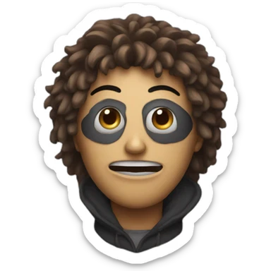 human in mask of madness sticker