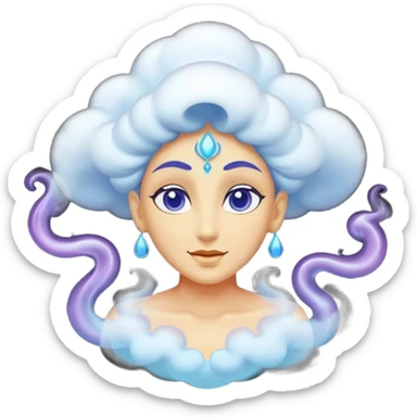 genie with smoke. sticker