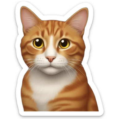 Morris the red intelligent cat sticker