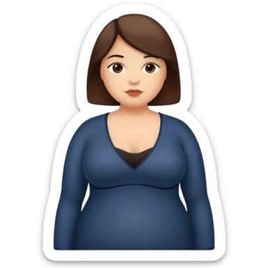 Persona gorda co el simbolo de prohibido  sticker