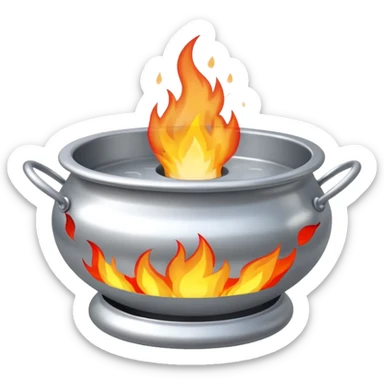can you make a silver fire basin with a fire coming out of the top sticker