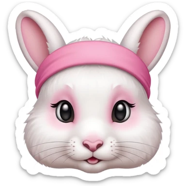 Rabbit with  head band  sticker