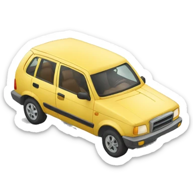 Voiture avec aille sticker