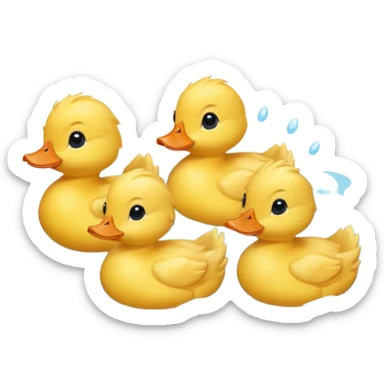 Baby ducks  sticker