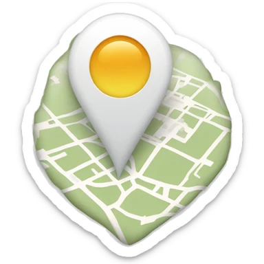 white map pin sticker