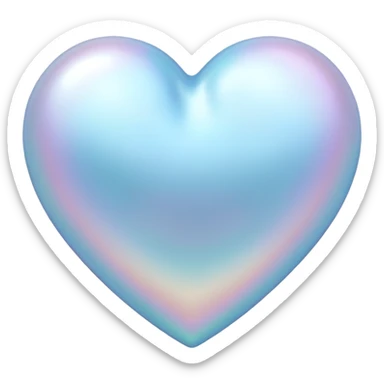 pastel blue heart pearl emoji sticker