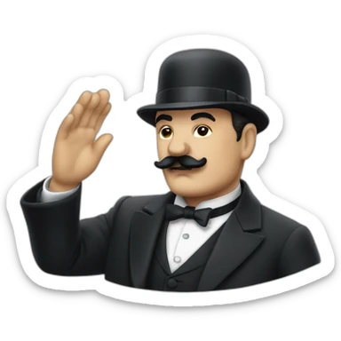 Hecule Poirot salute sticker
