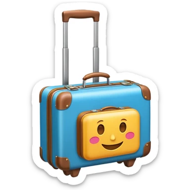 emoji suitcase sticker