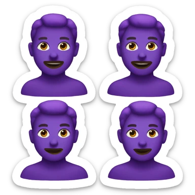 make me a purple crimson emoji sticker