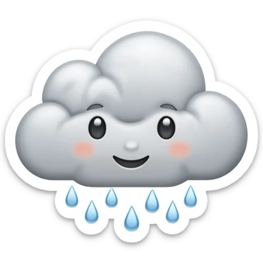 rainy day with soft clouds sticker