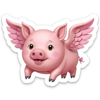 Flying pig  sticker