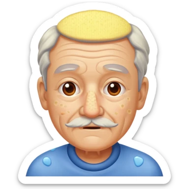 Make me a grampa with pimples sticker