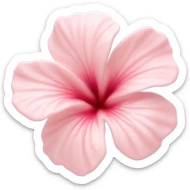 Pink Opal crystal hibiscus flower sticker
