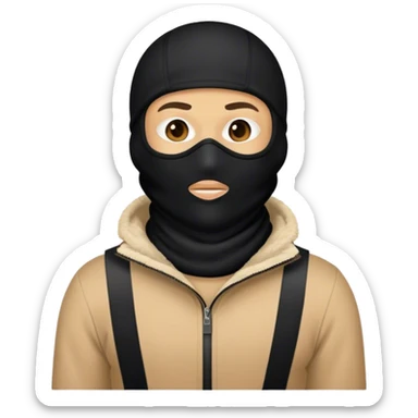 Ski mask  sticker