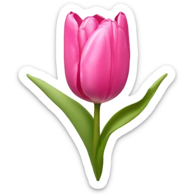 Pink tulips with a bow sticker