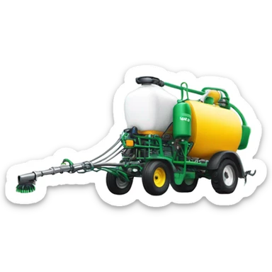 A sprayer with a very long nozzle sticker